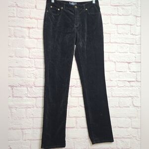 American Living 5 Pocket Black Courdoroy Pants Size 8 Regular